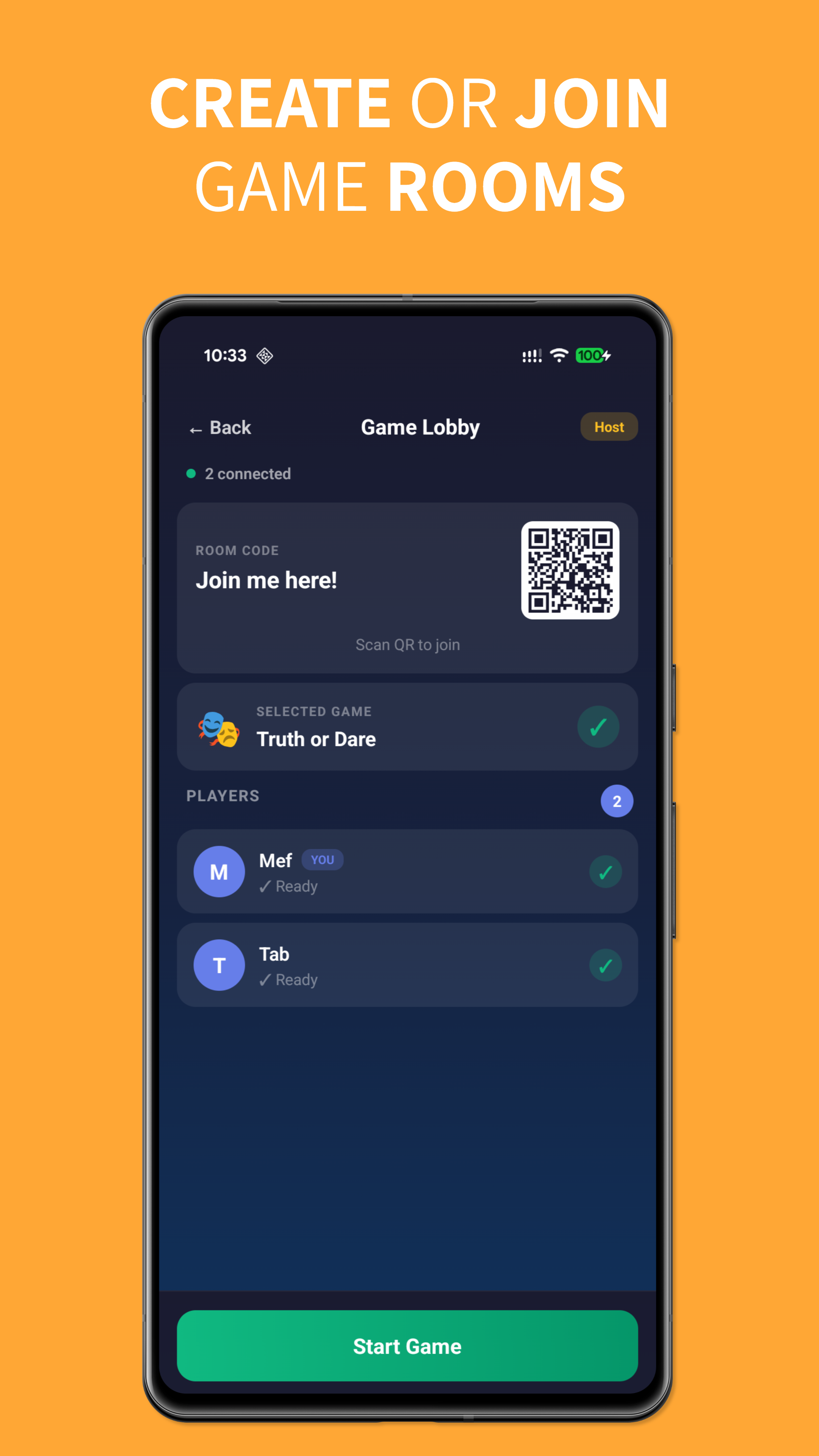 Создание комнаты в Mesh Party без интернета